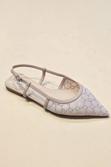 Trendy Mesh Slingbacks // Nude