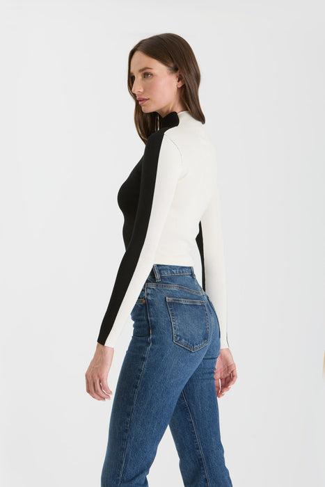 Two-Tone Knit Sweater Top- SALE