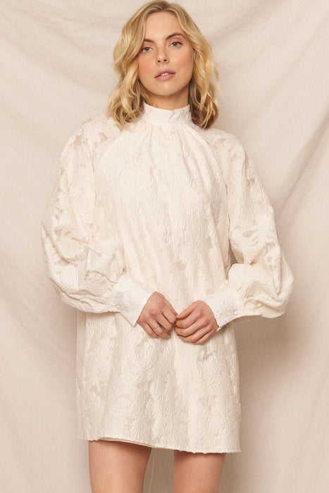 Ivory Jacquard Mini Dress SALE