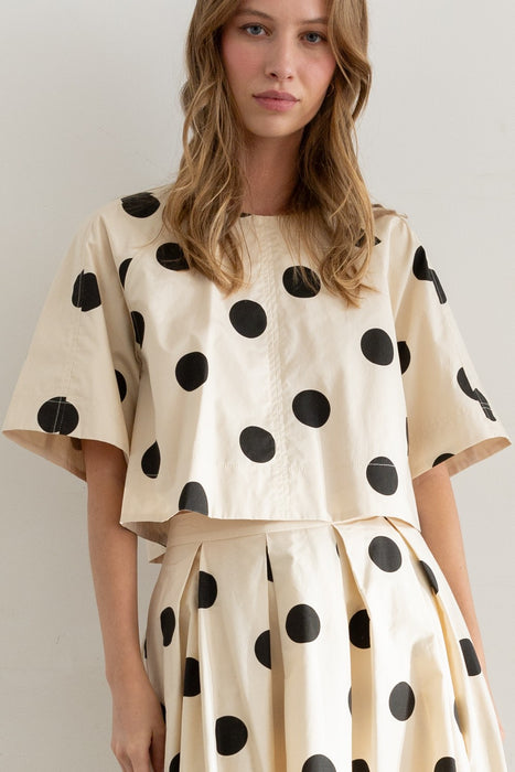 Polka dot Back Tie Top