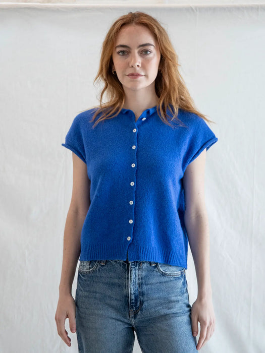 Piper Vest Cardi in Royal Blue