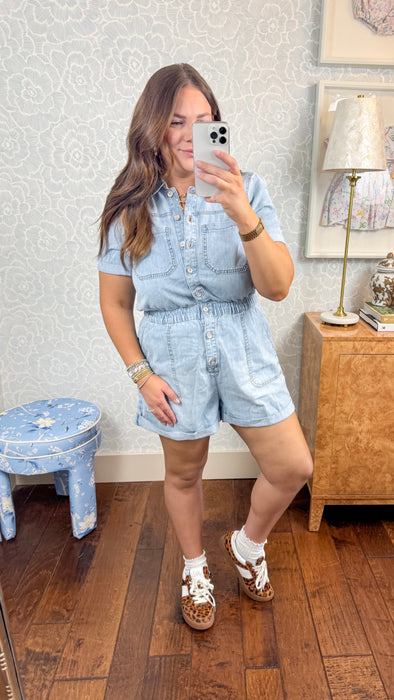 Lightweight Denim Romper