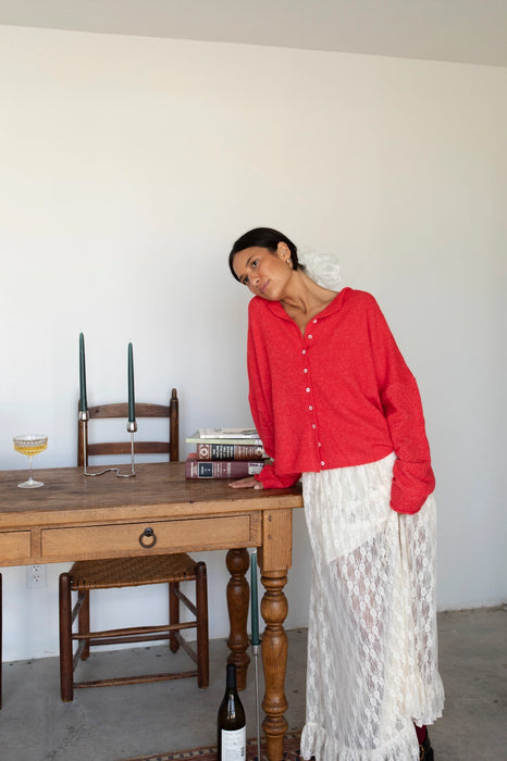 Piper Cardigan - Red