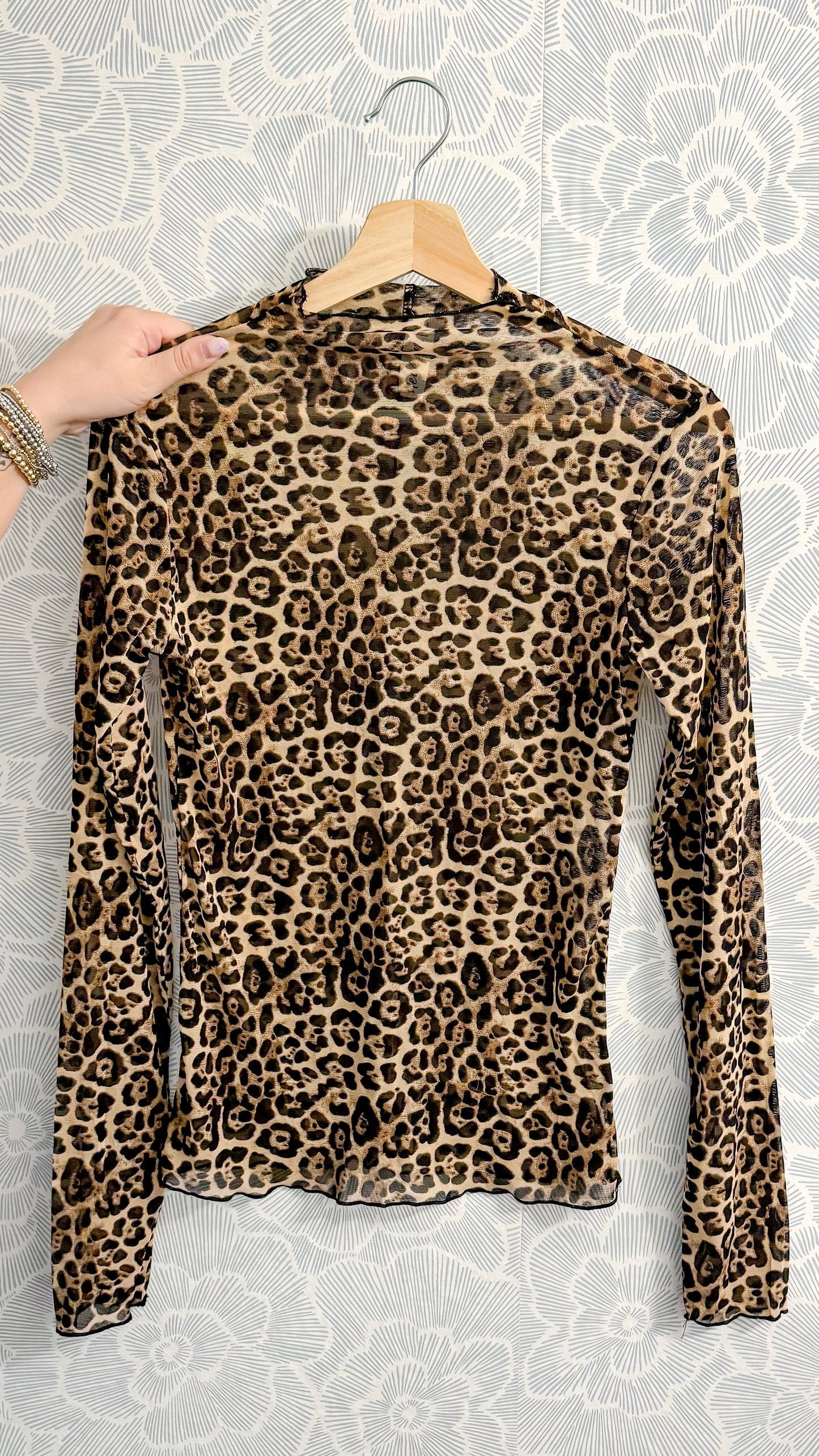 LEOPARD MESH LAYERING TOP