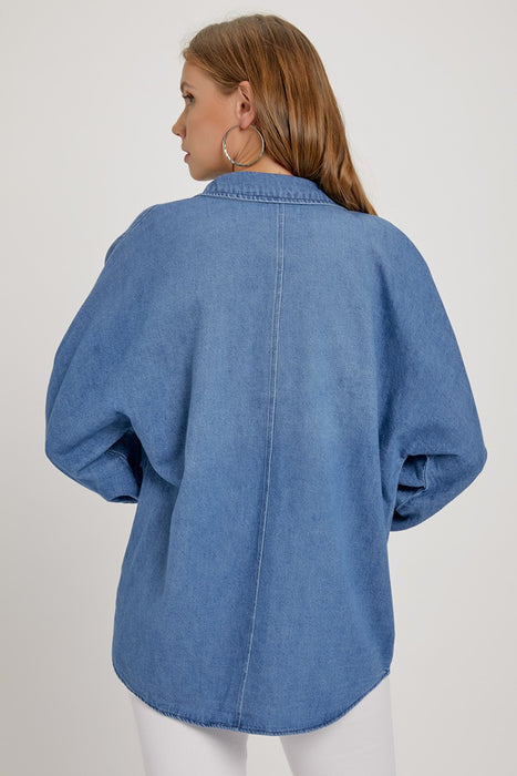 The PERFECT Button Down Denim Top