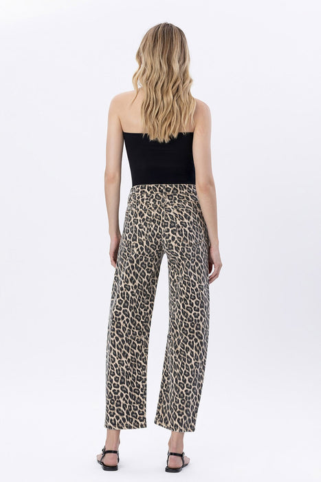 Leopard Barrel Jeans