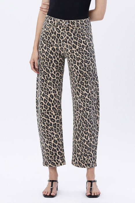 Leopard Barrel Jeans