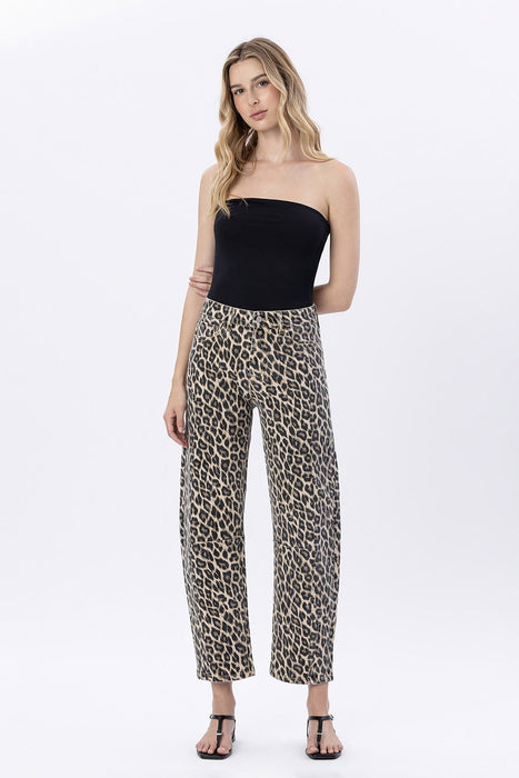 Leopard Barrel Jeans