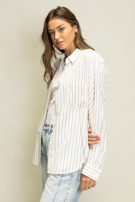 Sophisticated Stripe Button Up