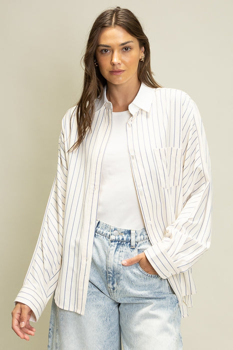 Sophisticated Stripe Button Up