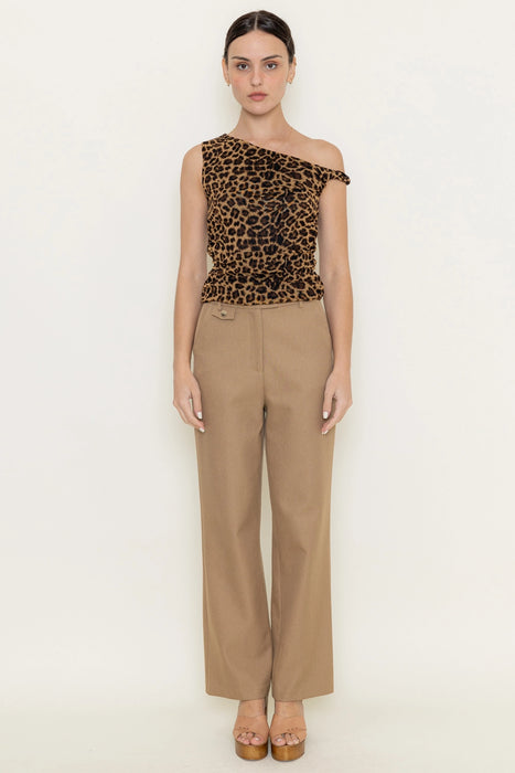 Leopard Off Shoulder Top