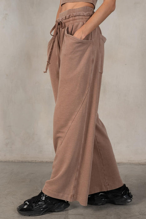 Ribbed Paper Bag Set in Coco