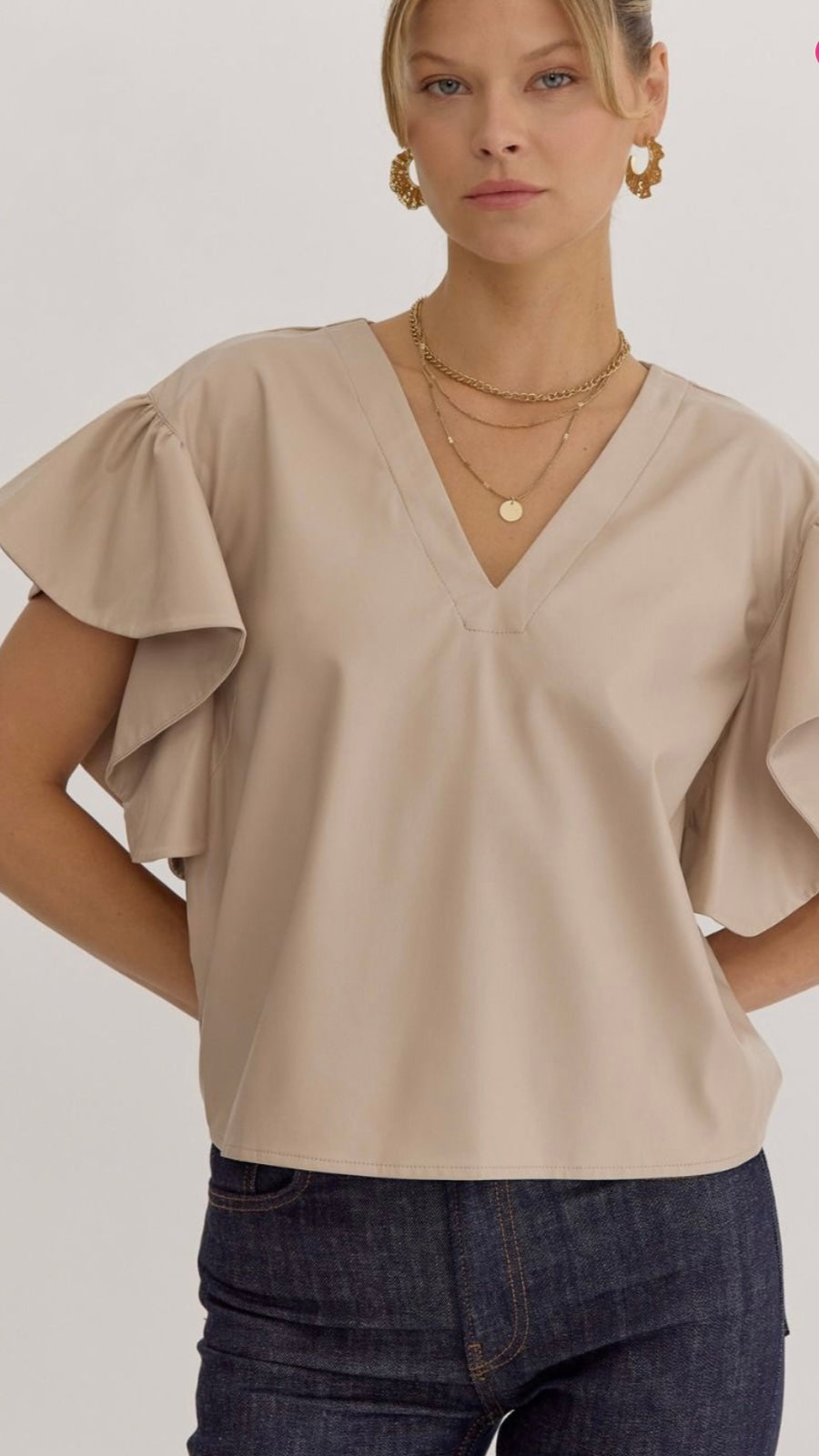 NEUTRAL FEELINGS TOP IN TAUPE