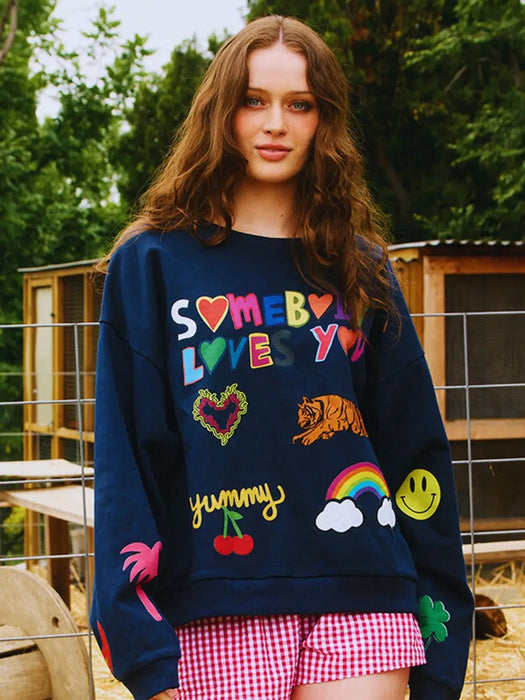 Somebody Loves You Graphic Sweatshirt