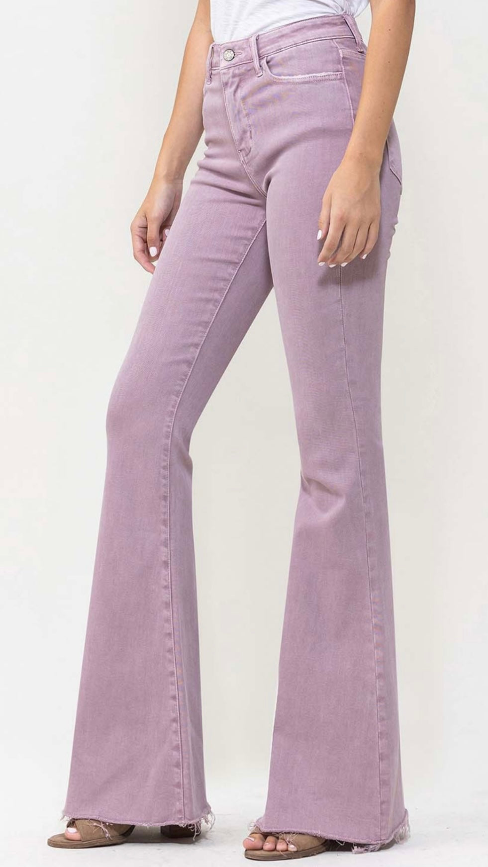 DUSTY LILAC FLARE JEANS