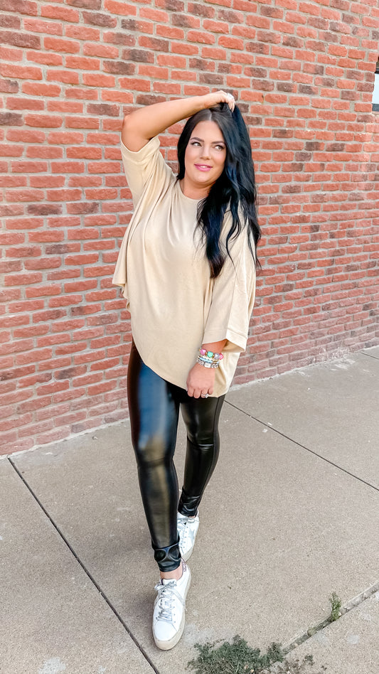 LIQUID FAUX LEATHER LEGGINGS