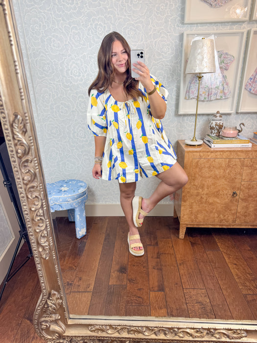 Stripe Lemon Romper