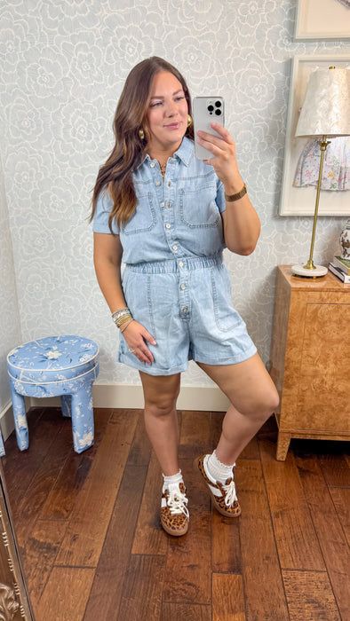 Lightweight Denim Romper