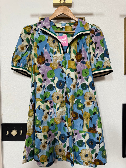 BLUE FLORAL DRESS SALE
