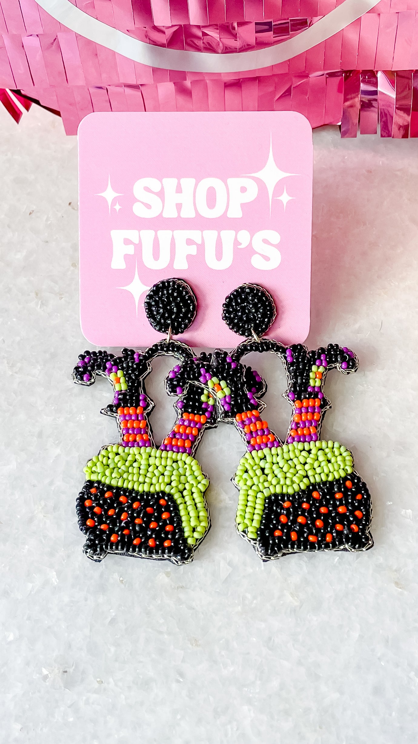 BEADED HALLOWEEN EARRINGS- SALE