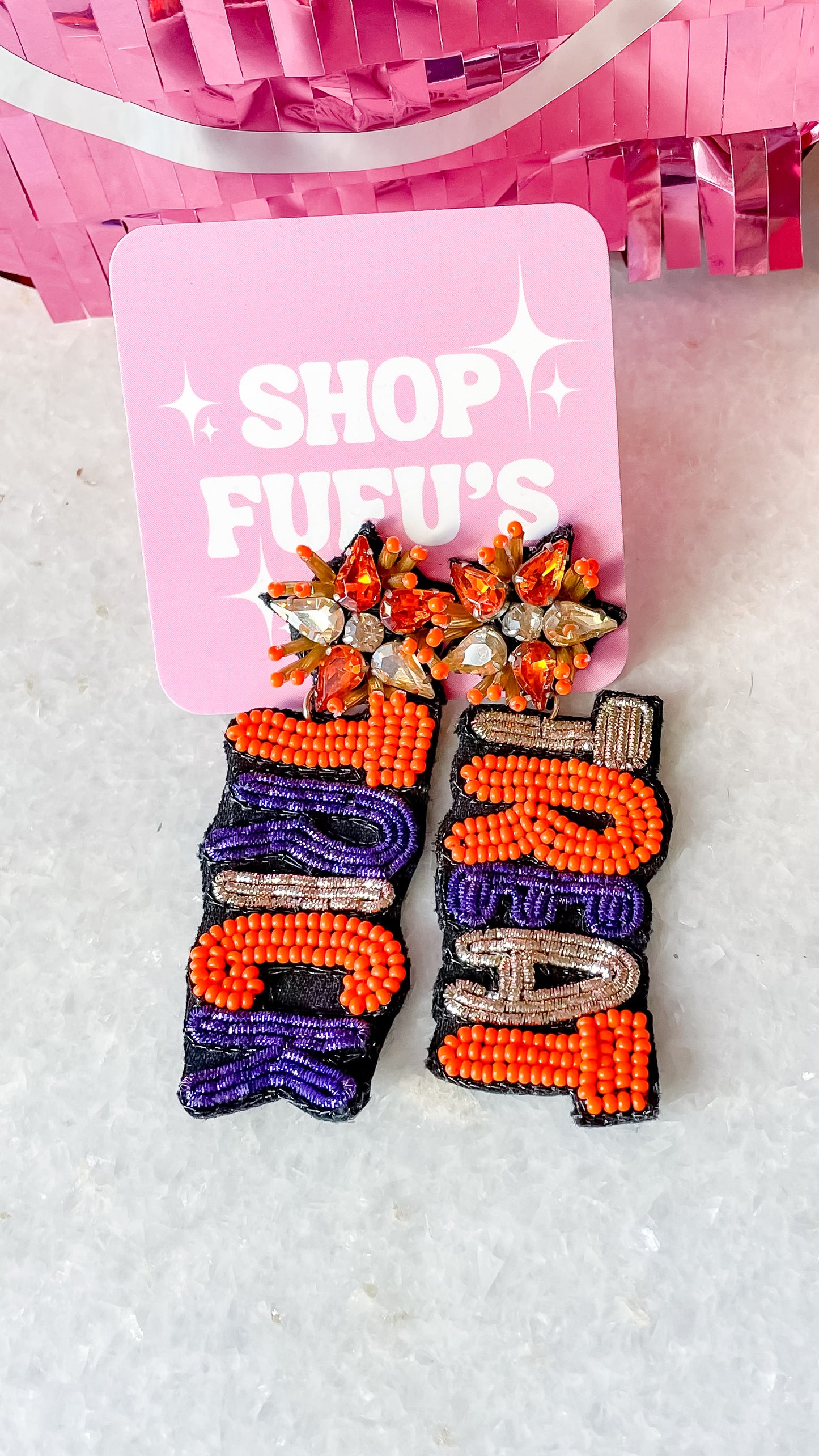 BEADED HALLOWEEN EARRINGS- SALE