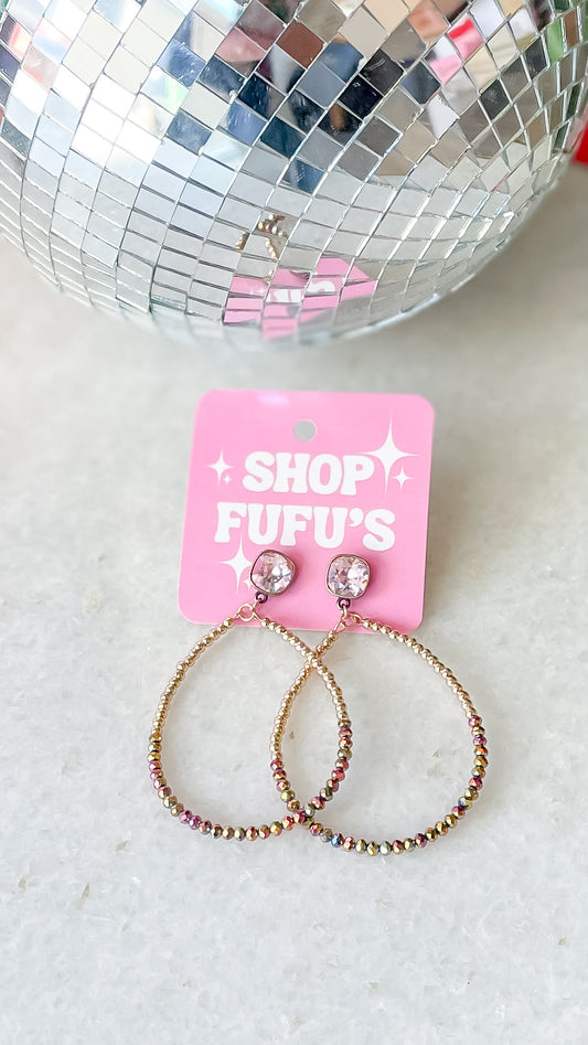 ROSE GOLD TEARDROP STATEMENT EARRINGS