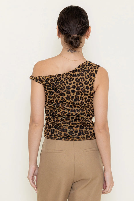 Leopard Off Shoulder Top