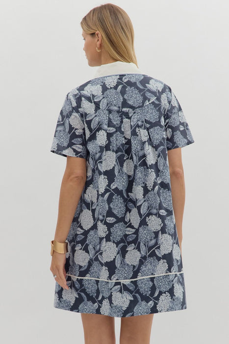 Hydrangea Mini Swing Dress