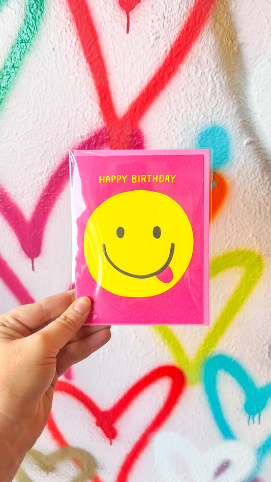 HAPPY SMILEY BIRTHDAY GREETING CARD