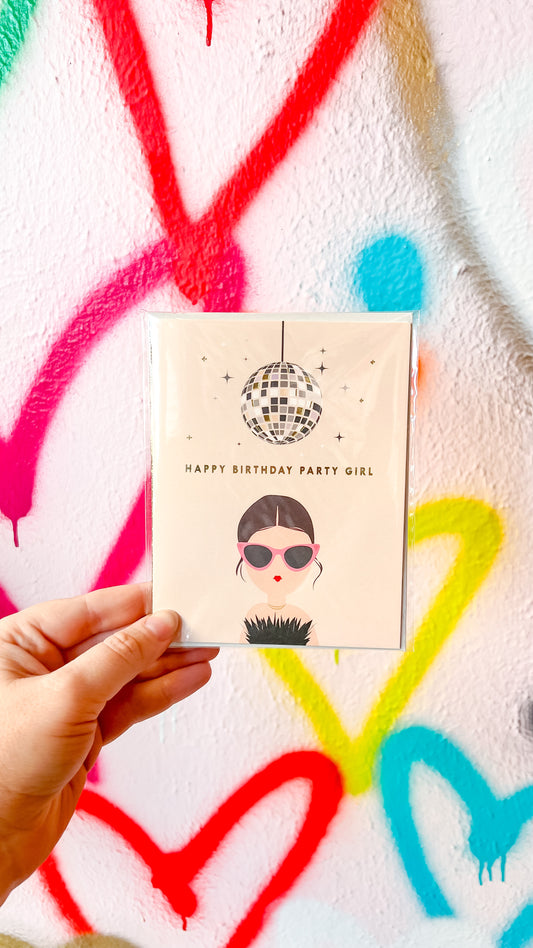 DISCO BALL BIRTHDAY GREETING CARD